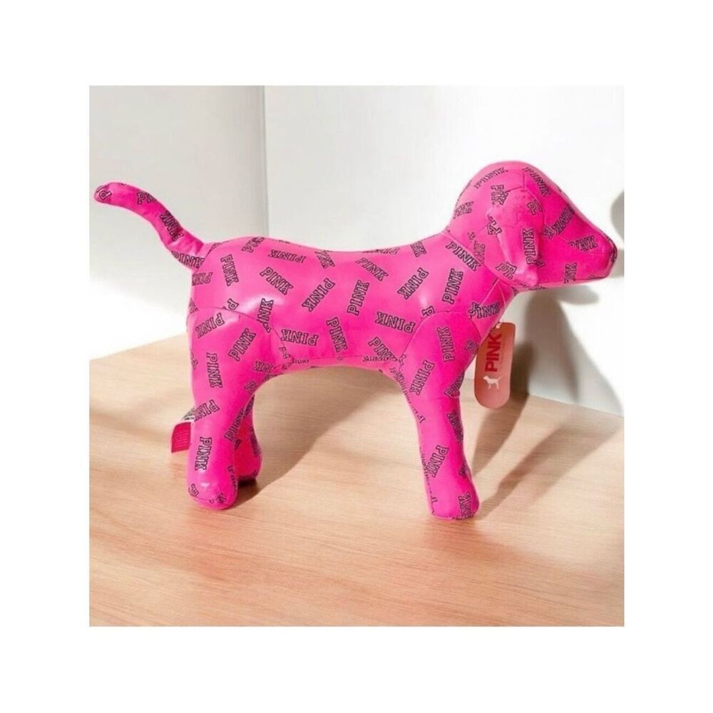 NWT Vintage RARE! Victoria's Secret PINK Jumbo Huge Giant 14” Pink Signature DOG